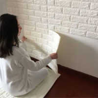 Self Adhesive PE Foam 3D Wallpaper Home Decor Brick Pattern Waterproof Wall Paper Bedroom Living Room papel de parede 3d