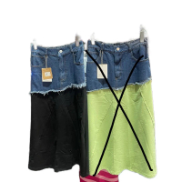 [READY STOCK] Rok model payung mix jeans