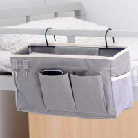Bed Side Storage Bag Hanging Pouch Dormitory Home Loft Bed Pockets Magazines Cell Phone Organizer Baby Bed Toys Sundries Bag