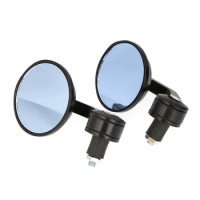 2Pcs 7/8" Universal Round Motorbike Motorcycle Handle Bar End Rearview Side Mirrors Black Professional Motorcycle Mirror