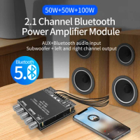 ZK-TB21 MT21 Bluetooth 5.0 Subwoofer Amplifier Board 50W*2+100W 2.1 Channel Power Audio Stereo Bass AMP TPA3116 Amplifiers Board