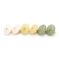 HENGC 20Pcs 11mm Imitation Jade Resin Buttons with Metal Shank for Clothing Women Silk Shirt Blouse Hanfu Qipao Sewing Supplies