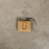 Dompet MARC JACOBS SNAPSHOT CREAM PINK MULTI BIFOLD WALLET SMALL 100% ORIGINAL 10X9CM