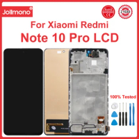 6.67" Screen for Xiaomi Redmi Note 10 Pro M2101K6G M2101K6R Lcd Display Digital Touch Screen with Frame for Redmi Note 10 Pro
