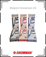BOLPOIN SNOWMAN V5 HITAM MERAH BIRU | BOLPOIN CETIT | BOLPOIN SNOWMAN 0.7 | PEN CETIT SNOWMAN