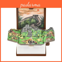 3d Pop Up Scene Toy Book Keychain With Panda Image For Creative Decompression And Gift