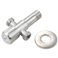 Faucet Angle Valve SUS 304 Water Control Valve 2 Way Valve Diverter Toilet Valve Control Bathroom Kitchen Accessories