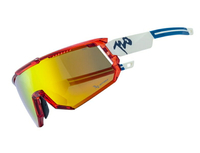 《720armour》運動太陽眼鏡 A1903-20 亮透明紅與消光白鏡腳