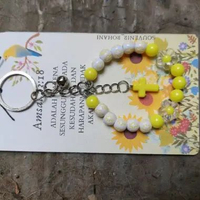 GANTUNGAN KUNCI MANIK SALIB AKRILIK KERINCINGAN / SOUVENIR PASKAH / SOUVENIR GEREJA GANTUNGAN HP SAL