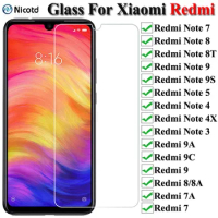 9H Tempered Glass For Xiaomi Redmi Note 7 8 9 9s Screen Protector Glass Redmi Note 5 4 4X 3 Protective Glass For Redmi 9 9A 8 8A