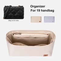 Satin Purse Organizer for Chanel 19 Portable Cosmetic Pouch Travel Inner Bag for Women's Luxury Design Handbag Liner Bag in Bag