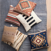 印度進口 美式鄉村民族風kilim手工編織羊毛客廳沙發抱枕套靠墊