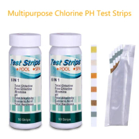 6 In 1 Multipurpose Chlorine PH Test Strips SPA Swimming Pool Water Tester Paper