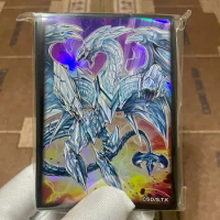 100Pcs Yugioh Master Duel Monsters Neo Blue Eyes Ultimate Dragon Collection Official Sealed Card Protector Sleeves
