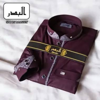 ZS - GAMIS AL BADAR KATUN SPUN/JUBAH AL BADAR KATUN MOTIF KOMBINASI/KANCING PREMIUM/GAMIS PRIA/JUBAH