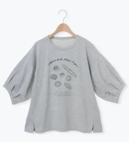 【SM2】MAISON KAYSER聯名-多種麵包圖案刺繡短袖T恤-灰色