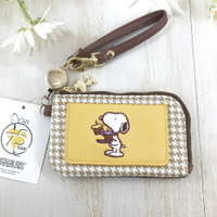 日本進口 snoopy 史努比 75周年 可伸縮 車票夾 卡片包 零錢包｜小鶴日貨