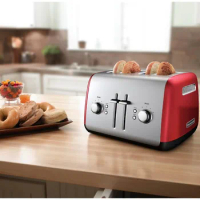 4-Slice Toaster With Manual High-Lift Lever Toaster for Bread Toast Machine Cooking Appliances Kitchen Home