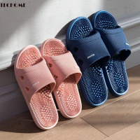 TECHOME New Massage Slippers Female Summer Sandals Home Bathroom Bath Slippers Non-slip Soft Sole Men Indoor Hotel Couples Shoes