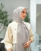 Heaven Lights - Voal Plain - Hijab Voal Polos Segi Empat Ash Grey
