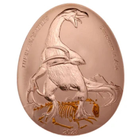 2023 Samoa 50*40MM Gold Plated Dinosaur Egg 20 Cents Coin （Series 7）
