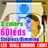 LED Wall Lights Makeup Mirror Lamp Hollywood Vanity Bulb USB Powered Mirror Wall Sconce Light Bathroom Cabinet Lamp Dresser Bulb