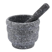 Granite Ceramic Tools Household Pestle Pot Grinder Device Garlic Pounder Marble Mortar Medicine Kitchen Pepper Set