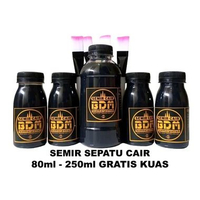 Semir sepatu, semir pengkilap sepatu kulit hitam Hitam 140ml