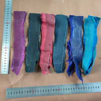 Non-Polished Real Stingray Skin, Leather Leftover Craft Material for Watch Straps, 20x3cm, 1.2-1.6 mm, 1 Piece