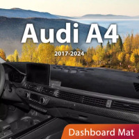 For Audi A4 B9 2017-2024 8W S-line Automobile Dashboard Sunshade Mat Dash Pad Anti-Slip Anti-UV Car Protective Cover Carpet