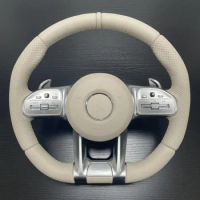 For Mercedes Benz GT A35 A45 A63 C63 W190 C190 W205 C43 sl63 cla45 g63 W211 W202 leather AMG steering wheel assembly (handle)