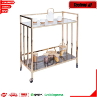 Informa Nixon Rak Troli Dapur Nixon Kitchen Trolley Gold Alat Angkut Barang