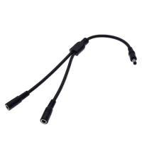 DC Y Splitter Cable 1 Male to Dual Female 5.5mm x 2.1mm DC Power Extension Wire 18AWG 32cm for CCTV Security Cameras,DVR