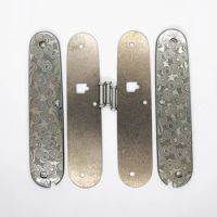 Pattern Steel Scales Handle for 91mm Victorinox Swiss Army Knife Modify Scale for SAK 91 mm
