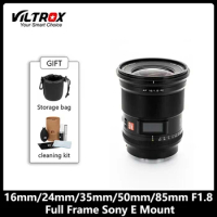 VILTROX 16mm 24mm 35mm 50mm 85mm F1.8 Full Frame Sony E Lens Large Aperture Ultra Wide Angle Auto Focus Sony E Mount Camera Lens