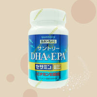 【Suntory】三得利 魚油 DHA&amp;EPA+芝麻明E 瓶裝/隨身包(120錠/瓶)(4錠/包*30包)【uone】魚油 DHA EPA 芝麻明E