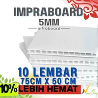 Impraboard Infraboard 5mm 50cm x 75cm / PP Art Board 10 Lembar putih