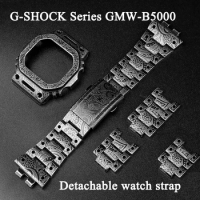 Bracelet For Casio G-SHOCK Watch band GMW-B5000 retro old retrofitted metal stainless steel Men Bezel Watch case watch strap