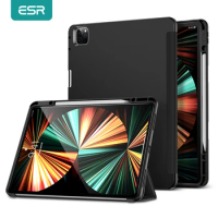 ESR for iPad Pro 11 Case 2021 Smart Case for iPad 9 8 7/iPad Pro 12.9 Back Cover with Pencil Holder for iPad Air 4 Shockproof