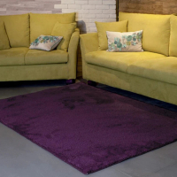 【Fuwaly】凡地剛-紫地毯-140x200cm(簡約 素色 柔軟 起居室)