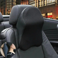 Breathable Car Headrest Seat Cushion Memory Foam Pillow Head Support Neck Rest for Cars Travel Pillows 3D Memory Foam Neckrest