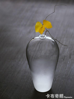 日式禪意玻璃花瓶水培透明花器插花梅瓶水養家居客廳裝飾擺件 樂樂百貨