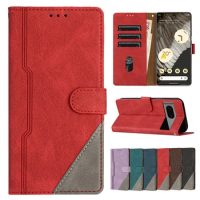 2024 Skin Feel PU Leather Wallet Case for Google Pixel 8 8 Pro Pixel 7 7 Pro Pixel 7A Pixel 6 6 Pro 6A 5 5XL 5A 4 Card Slots Cov