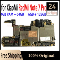 Motherboard 128G 64G For Redmi Note 7 pro Motherboard Logic Board Original Global version Work Well Unlocked Main Circuits Board