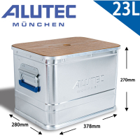 台灣總代理 德國ALUTEC-輕量化分類鋁箱 工具收納 露營收納 (23L)-含蓋