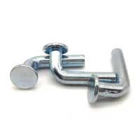 3pcs M7-M8 light medium and heavy shelf plug pins supermarket 7 word L shaped warehousing pin positioning dowels galvanized