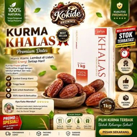 Safiya Kurma Khalas - Premium Dates 100% Alami 500Gr/1Kg dengan Kualitas Terbaik dan Packing Aman un