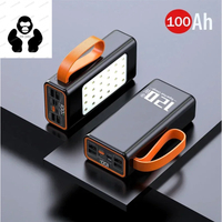 Brand new 200ah PD high capacity 120W fast charger for iPhone laptop batterie externe led camping li