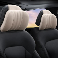 Universal Forbell Car Headrest Pillow Suede Fabric Car Neck Pillow Car Seat Pillow Rest Headrest Memory Foam Headrest
