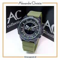 Jam Tangan Pria ALEXANDRE CHRISTIE Original AC DiGi AC 9375 MH Garansi Resmi 1 Tahun BLACK GREEN